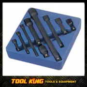 Genius Tools 9pc 1/4", 3/8" & 1/2" Drive Impact Extension Bar Set IE-2349