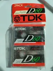 TDK 2 Pack D 60 Audio Cassettes Tape