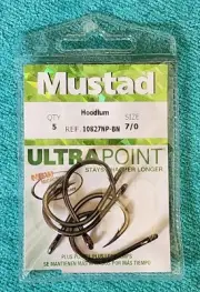 Mustad - 10827NP-BR - SIZE 7/0 - ULTRA POINT - HOODLUM HOOKS - 5-PACK - FISHING