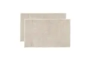 2pc Bambury Bathroom Floor Elvire Bath Mat 2 Pack Buff Cotton Woven Home Decor