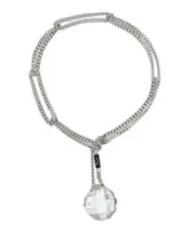 $580 BACCARAT Crystal FACETTES 7 1/2 SS Silver BRACELET new in box 2604093