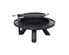 Even Embers PIT4044AS 44 in. Black Round Fire Pit With Cooking Grate, Steel