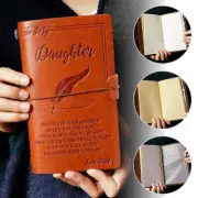 1x To My Daughter & Son Engraved PU Leather Journal Notebook Diary Handbook AU