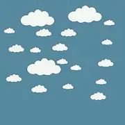 Big Cloud Wall Decals, Removable DIY Peel and Stick Clouds Stickers Vinyl Sticker Self Adhesive Wallpaper for Nursery, Bedroom, Classroom Decor