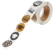 Angoily 1 Roll Graduation Pattern Self Adhesive Sealing Stickers Round Labels for DIY Crafts Present Wrapping and Envelope Decoration Golden