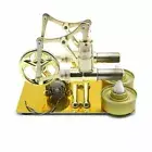 Double Cylinders Generator Motor Steam Power Hot Air Stirling Engine Model Toy
