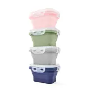 4 Piece Collapsible Silicone Snack Containers