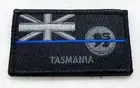 Tasmania Thin Blue Line, Police Patch*, Subdued, Law Enforcement, Hook Rear
