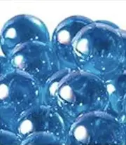 Hobby O9045 Glass Ball, Made in Japan, 0.7 inches (17 mm), Aurora Borealis, Light Cobalt, 1 Bag (260 Beads)