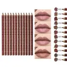 12pcs Matte Lip Liner Lipstick Long Lasting Make up Lipliner Pencil Pen Set
