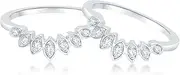 [GLOW SPECTRA JEWELS] 0.15 Carats Round Cut Cubic Zirconia Women's Adjustable Toe Ring 14K White Gold Plated With 925 Sterling Silver, Stone Metal, Cubic Zirconia