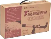 EB Space Kid's Explorer Telescope Gift Kit w Eco Carry Case,Astronomy Beginner