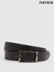 Reiss Black/Brown Ricky Reversible Leather Belt (U32997) | $135