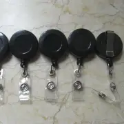 50 ID Holder Reels Retractable Badge Clip Reel Black