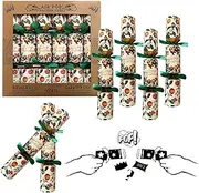 PARTY AT VICKYS Pack Of 6 Luxury Party Favor, Hot Stamp Deluxe Cracker Pop Tube, No Snap Safety Noise Maker, Fill Your Own Surprise Party Supplies For Christmas Party Decoration (Orange Harvest)