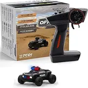 CALLPHA Turbo Racing 1:76 Scale Drift RC Car with Gyro Mini Full Proportional RTR 2.4GHZ Remote Control with 2 Replaceable Body Shell (C82 Black-Monster)
