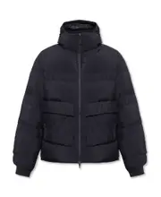Y-3 Logo Print Padded Hooded Jacket XL,L,M Black