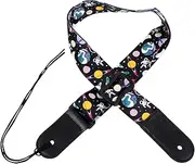 OFFSCH Strong and Durable Ukulele Strap Electric Guitar Belt Pick Holder Comfortable Shoulder Strap for Kids Random Style