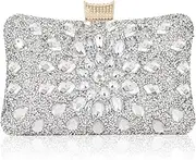 [Milisente] Clutch Purses For Women, Crystal Clutches Evening Bags Gemstone Clutch Purse For Wedding Party