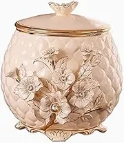 YUGXTH Ceramic Rice Bucket, Grain Dispenser With Ceramic, Household Rice Storage Box, Rice Dispenser Airtight Storage Bucket, Chinese Jar Ceramic Decorative, for Grains Snacks