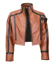 Mens Lelouch Lamperouge Code Geass Anime Cosplay Brown Genuine Leather Jacket