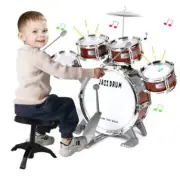 Kids Drum Set for Toddlers Toy- Musical Instruments Toys Drum Kit 9 Pcs with A