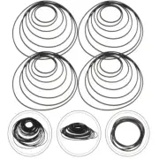 50 Pcs Tape Recorder Belt Replacement Rubber Belts Cassette Players