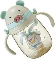 Parliky 1pc Kettle Cup with Water Container Double-handle Water Cup Drinking Cup Water Bottle Outdoor Water Cup Kindergarten Water Kettle Green