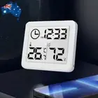 Digital Thermometer Humidity Meter with Clock LCD Display for Bedroom Office