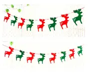 2 Pack Of Christmas Banner Burlap Christmas Party Bunting Garland for Outdoor Indoor Decorations