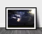 Cloud photography wall art print lightning picture night sky nature home decor