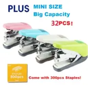 Plus Stapler 32 Sheets Small Size Big Capacity Staples Office School Safe Supply