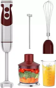Pro Titanium Reinforced 5 In1 Immersion Hand Blender, Powerful with 80% Sharper