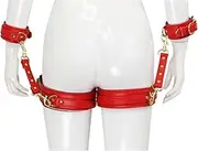 Sex Bondage Bondage Restraint Adult Games Sex Toys,Thigh Cuffs, Handcuffs, Leg Cuffs Connection Belt, Erotic Fetish for Couples on Bed Restraints Toys