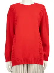 Red Wool Logo Patch Jumper