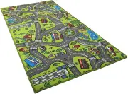 Kids Carpet Playmat Rug Play Educational Road Traffic Rubber Latex Back Large