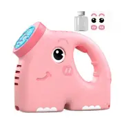 Pink Handheld Bubble Machine Elephant Shape Handheld Bubble Blowing Toys