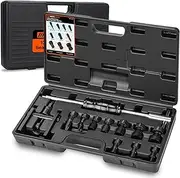 MateAuto 12pcs Motorcycle Blind Hole Collet Bearing Puller Set, Internal Bearing Extractor Puller Kit Slide Hammer Bearing Puller with Expandable Collets 8-32mm Inner Bearing Remover Tool (12-Piece)