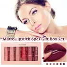 Matte Lipstick 6pcs Gift Box Set Hydrating Lipstick Long Waterproof !; R9X6