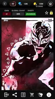 WWE Topps SLAM "Digital" Rey Mysterio Rob Schamberger 2018 Original Art Uncommon