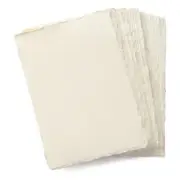 Handmade A4 Cream Mixed Media Paper with Deckle Edge - 8.25x11.7-150 GSM - 50...