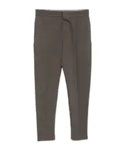 waffle-texture trousers XL Black