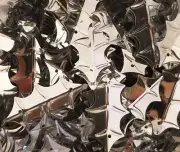 100 pcs VTG Holly Leaf Sequins 25mm 1" Metallic Silver Sewing Christmas Crafts