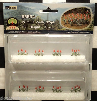 JTT SCENERY 95594 PRIMULA VIALLI 32/PK HO-SCALE 1/2" TALL JTT95594
