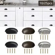 10/25x Cabinet Cup Pulls Drawer Handle Oil Rubbed Bronze Brush Satin Nickel Knob