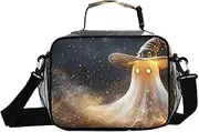 Halloween Witch Hat Insulated Lunch Box for Women Men - Ideal for Work, Picnics - Includes Adjustable Shoulder Strap