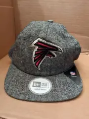Atlanta Falcons New Era Hat SnapBack Cap 9Fifty NFL Black Gray Wool Blend