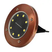2 Pcs ronze 8 LED Solar Light Buried Ground Lamp Light Sensor Solar Garden Light Outdoor Path Way Deck