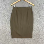 NEW Saba Womens Skirt Size 8 Khaki Green Straight & Pencil Lined Zip 10235