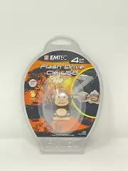 EMTEC 4 GB USB 2.0 FLASH DRIVE NEW UNOPEN SAFARI MONKEY SINGLE PLUG AND PLAY